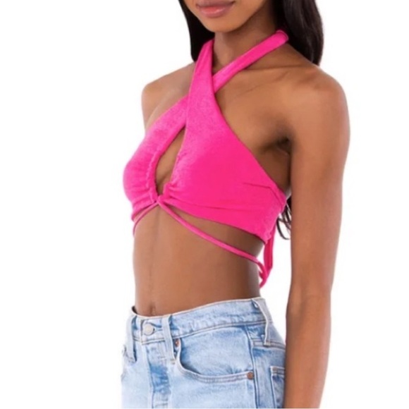 NWT Peppermayo Pink Halter Top Size 4 - Picture 2 of 5